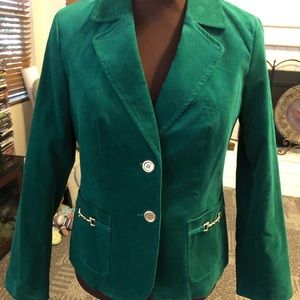 Talbots Kelly Green Corduroy Jacket sz. 6